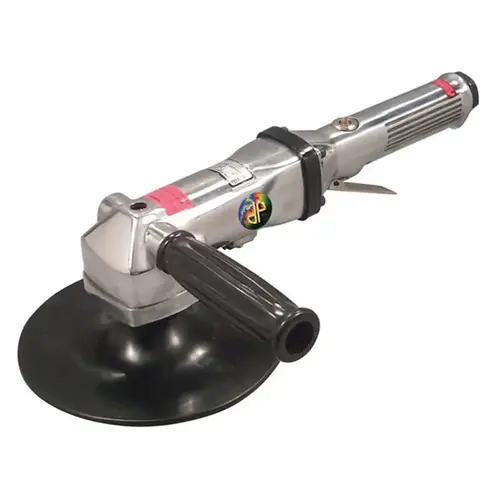 Angle Head Polisher, 7 in, 5/8 in -11 TPI Arbor, 2500 rpm, 11 cfm, Lever Handle