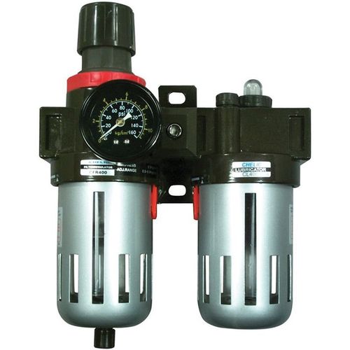 Astro Pneumatic Tool Company 2616 Filter Regulator and Lubricator with Gauge, 1/4 or 3/8 in Port, 1350 Lpm