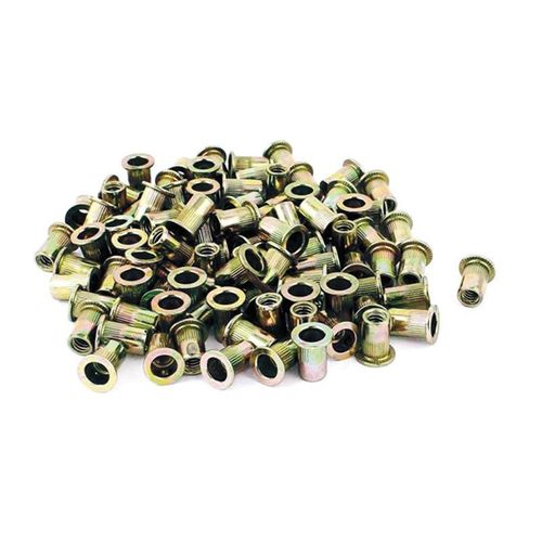 Rivet Nut, 1/4 in - 20 TPI, Steel, Zinc Plated