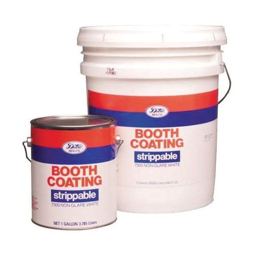 Detro Mfg, Inc. 7305 Strippable Spray Booth Coating, 5 gal, Liquid, White, 100 sq-ft/gal Coverage, Strippable