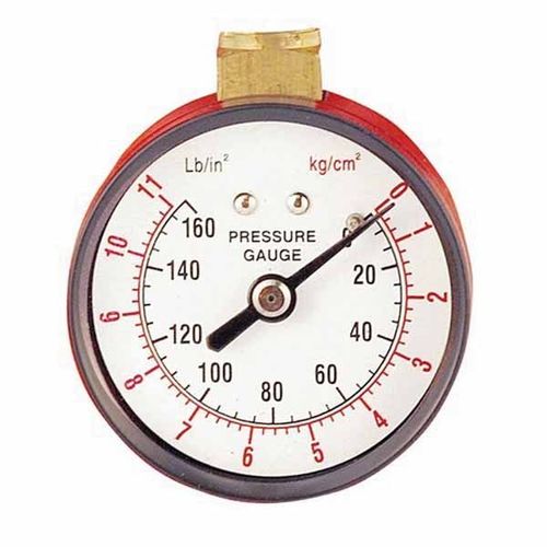 GA-375 Pressure Gauge, 0 to 160 psi, 1/4 in MNPT, 2 in Dia, Use With: 130526 CamAir Filter System