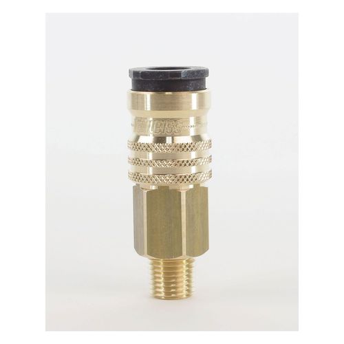 Quick Disconnect Coupler, 1/4 in, MNPT, Steel, Natural