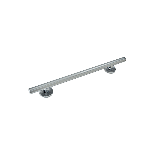 Brushed Stainless Straight 18" Round Grab Bar