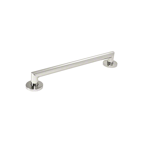 Polished Stainless Mitered 18" Round Grab Bar