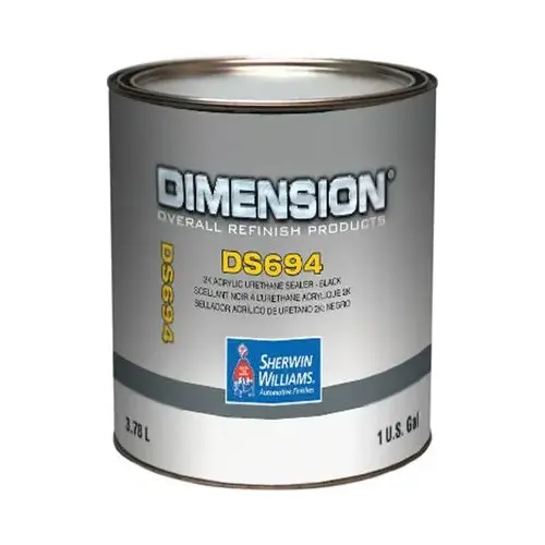 DS694-1 National Rule 2K Acrylic Urethane Sealer, 1 gal Can, Black, 4:1 Mixing