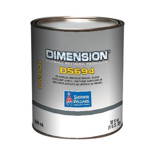 Sherwin-Williams Paint Company DS69414 DS694-4 National Rule 2K Acrylic Urethane Sealer, 1 qt Can, Black, 4:1 Mixing