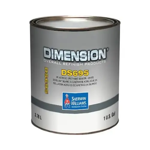 DS695-1 National Rule 2K Acrylic Urethane Sealer, 1 gal Can, White, 4:1 Mixing