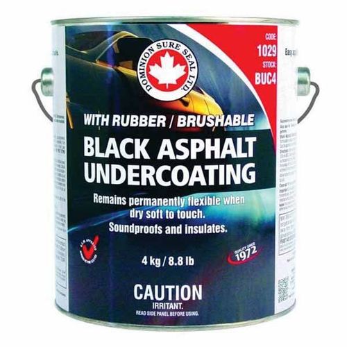 DOMINION SURE SEAL 1029 BUC4 Undercoating, 4 kg Can, Black