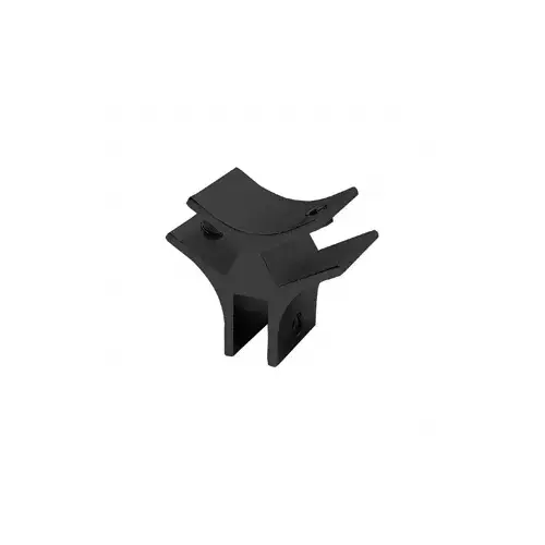 Black Anodized 3-Way 120 degree Standard Connector for 3/8" Glass