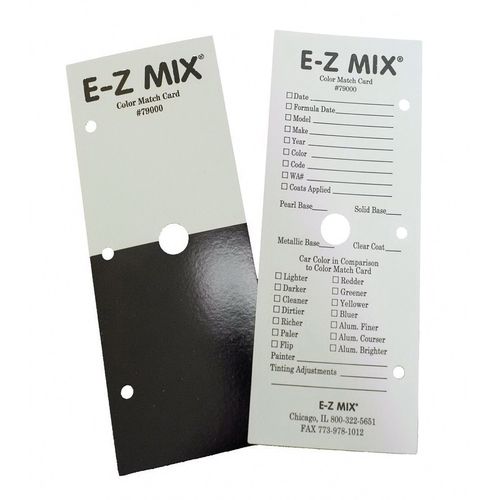 E-Z Mix 79000 Color Match Card, Black And White
