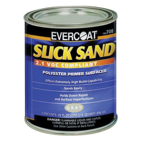 Extra High-Build Polyester Primer Surfacer, 1 qt Round Can, Gray