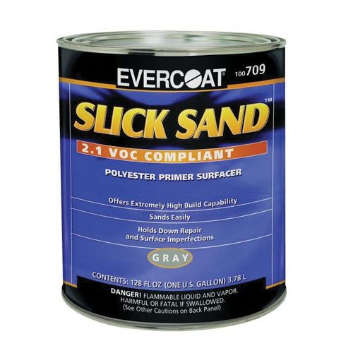 Extra High-Build Polyester Primer Surfacer, 1 gal Round Can, Gray