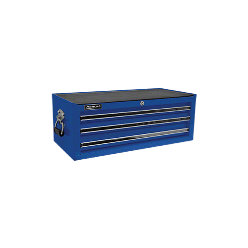 Blue Homak Pro 3-Drawer Middle Tool Chest 27"