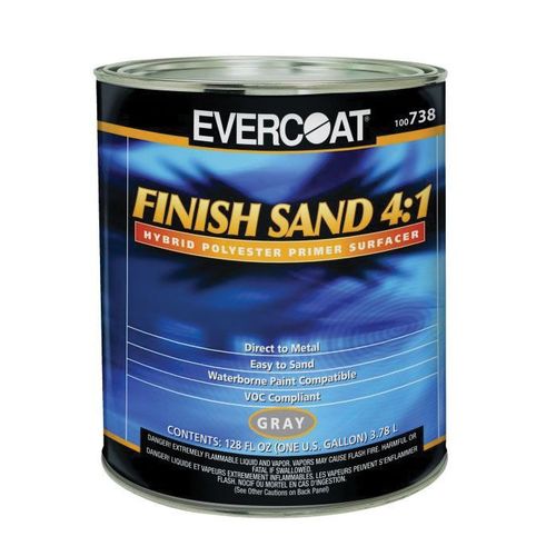 Finish Sand, 1 gal Round Can, Gray, 4:1 Mixing, Use: DTM