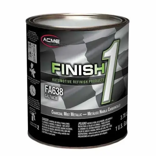 Sherwin-Williams Paint Company FA63816 FA638-1 High Performance 2.8 VOC Acrylic Enamel Top Coat, 1 gal Can, Charcoal Mist