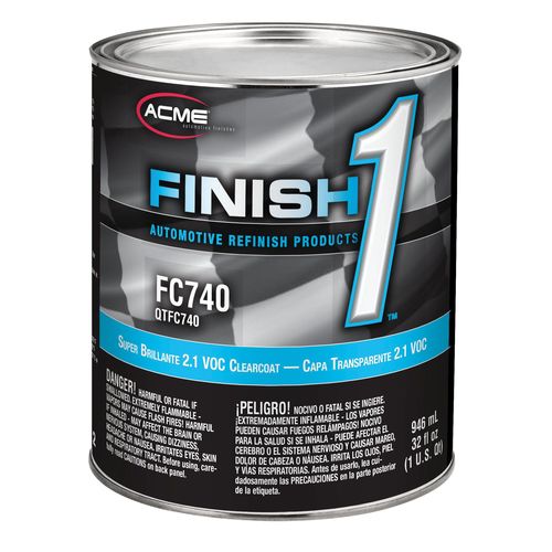 FC740-1 High Solid 2.1 VOC Super Brillante Clearcoat, 1 gal Can, Gloss, 4:1 Mixing