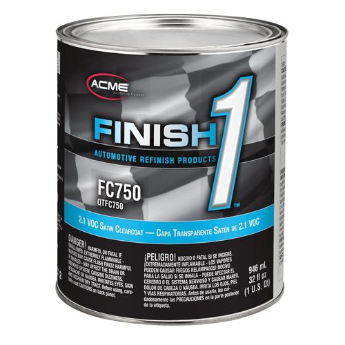 FC750-4 High Solid 2.1 VOC Clearcoat, 1 qt Can, Satin, 4:1 Mixing