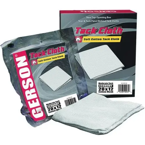 Economy Tack Cloth, 36 in L x 18 in W, White