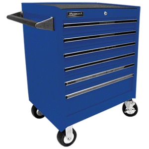 CRL RC276 Blue 27 Homak Pro 6-Drawer Rolling Tool Cabinet