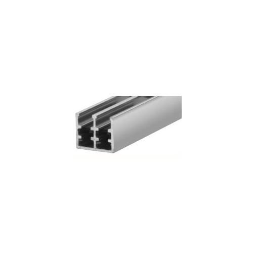 CRL 16780 Polished Aluminum Finish Rollertrack Bottom Track 2 m Length, 21 mm Wide, 18 mm High