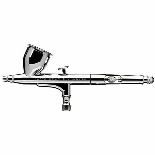 High Performance HP-C Plus Series Dual Action Gravity Feed Airbrush, 6.1 in OAL, Brass