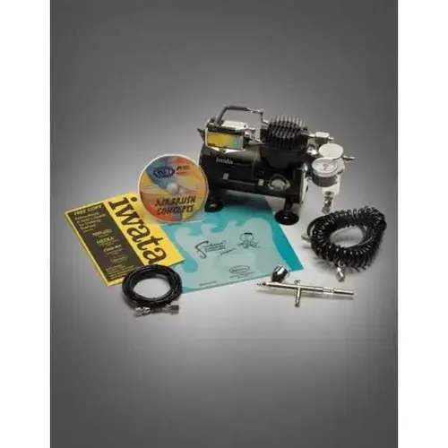 Eclipse CS Series Gravity Feed Airbrush Kit, Brass
