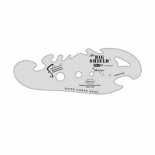 ANEST IWATA FH-7-SP The Big Shield Freehand Airbrush Template, 5-1/2 in L x 14-1/2 in W
