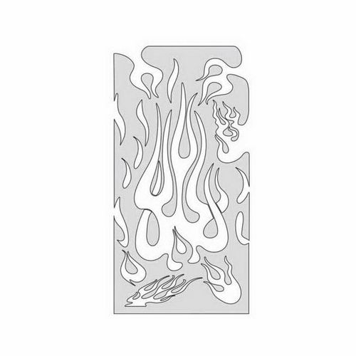 Flame Master Series The Medium Freehand Airbrush Template, 5-1/2 in L x 11 in W