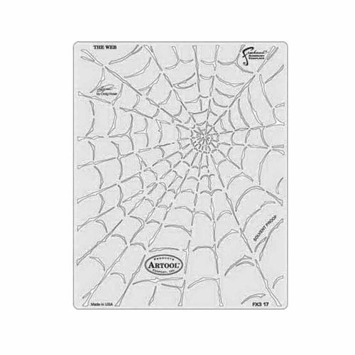 FX3 Series The Web Freehand Airbrush Template, 10 in L x 8 in W