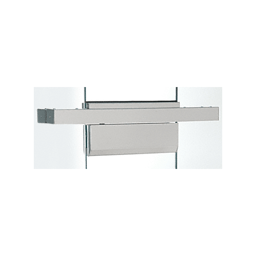 Brushed Stainless 4" Single Floating Header for Overhead Concealed Door Closers - Custom Length