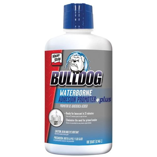 Buldog Waterborne Adhesion Promoter, 1 qt Can, Light Gray, Liquid