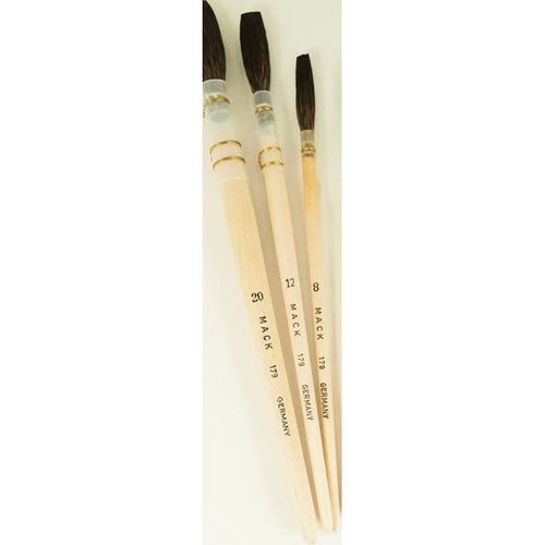 ANDREW MARK 179-12 179 Series Kazan Squirrel Hair Lettering Pencil Quill, #12 Brush, 1-1/2 in L, Wood Handle, Brown