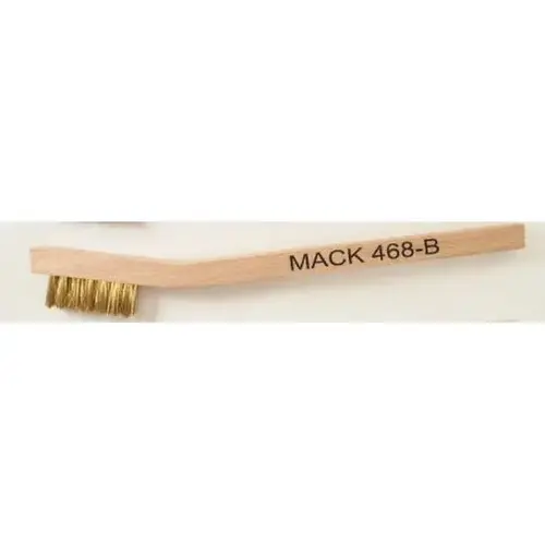 468 Series Welder Mini Scratch Brush, 7-3/4 in OAL, Brass, Wood Handle