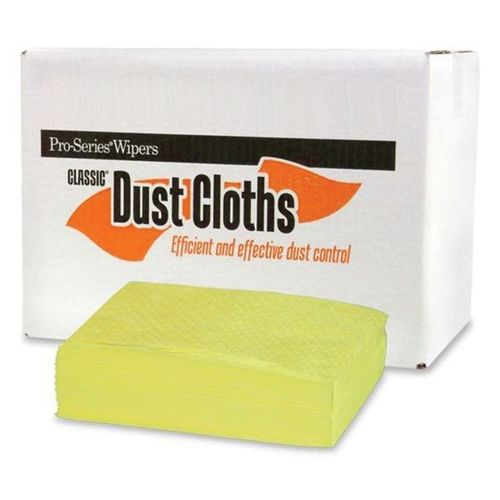 1/4 Fold Dust Cloth, 500, 17 in L x 13 in W, Yellow