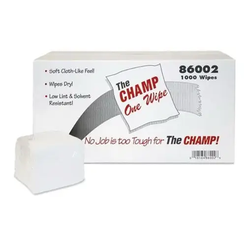 MDI 86002 All Purpose 1/4 Fold Cleaning Wipes, 1000, 13 in L x 12 in W, DRC, White