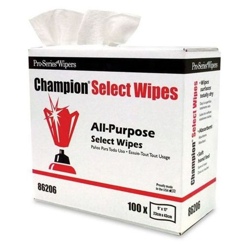 MDI 86206 All Purpose Cleaning Wipes, 100, 17 in L x 9 in W, DRC, White
