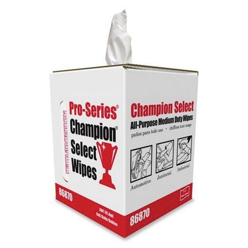 All Purpose Cleaning Wipes, 300, 12 in L x 9 in W, DRC, White