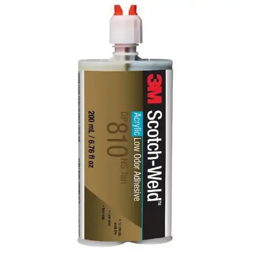 DP810 Series Low Odor Acrylic Adhesive, 50 mL Cartridge, Paste, Green/White, 8 to 24 hr Curing