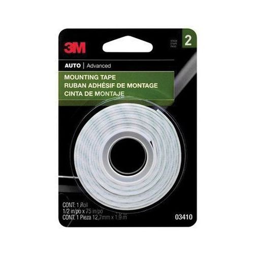 0 Double Sided Mounting Tape, 75 x 1/2 in, 60 mil THK, Black