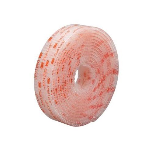 Dual Lock 45027 Type 400 Reclosable Fastener Tape Roll, Polyolefin Liner, 50 yd x 1 in, Clear