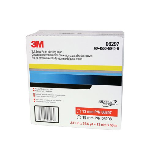 Soft Edge Masking Tape, 50 m L x 13 mm W White