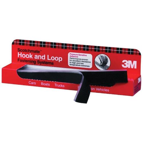 Hook and Loop Fastening System, 1 x 12 in, Nylon, Black