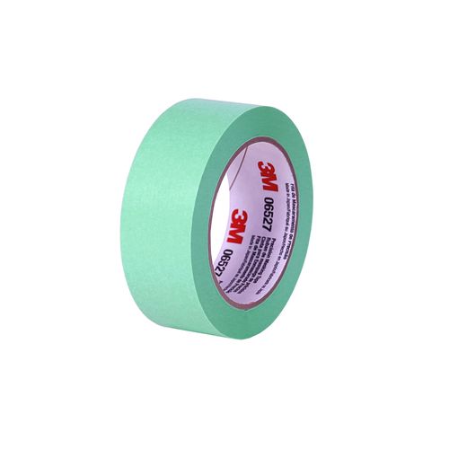 3M 6527 0 Precision Masking Tape, 60 yd x 1-1/2 in, Green