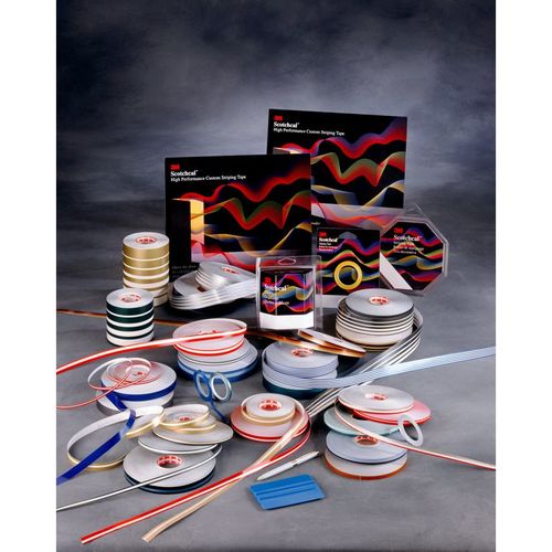 3M Scotchcal Striping Tape , Bright Gold Metallic, 1/4 in x 150 ft