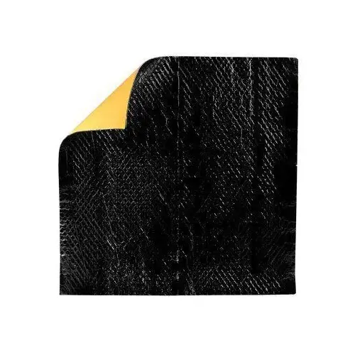 3M 08840 Sound Deadening Pad, 500 mm L x 500 mm W x 1.78 mm THK, Bitumen, Mineral Filler, Elastomer Black