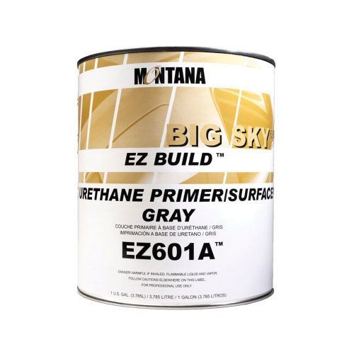 Montana EZ601A-G High-Build Fast Drying Urethane Primer, 1 gal Round Can, Gray, 4:1:1 Mixing