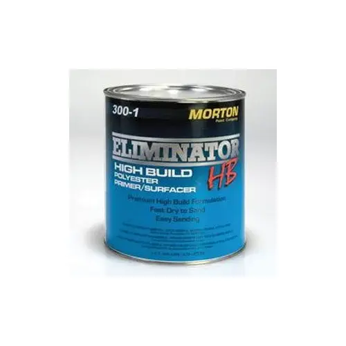 High Build Polyester Primer, 1 qt Can, Gray, 20 min Curing