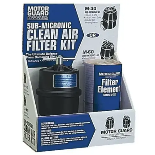 M-100 Sub-Micronic Compressed Air Filter, 1/2 in NPT, 100 cfm, 0.01 micron, 125 psi