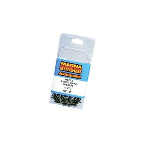 MOTOR GUARD 475 MS2005 M-Shaped Stake, 0.028 in Dia Wire, Stainless Steel, Use With: Magna-Stitcher Plastic Repair Tools - pack of 50