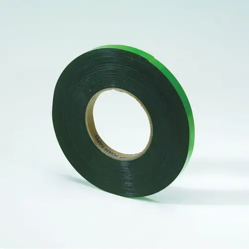 76377 Automotive Attachment Tape, 20 yd x 1/2 in x 0.043 in, Polyethylene Backing, Black/Green